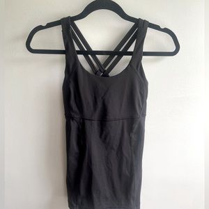 Lululemon Crossback Racer Mesh Tank With Bra